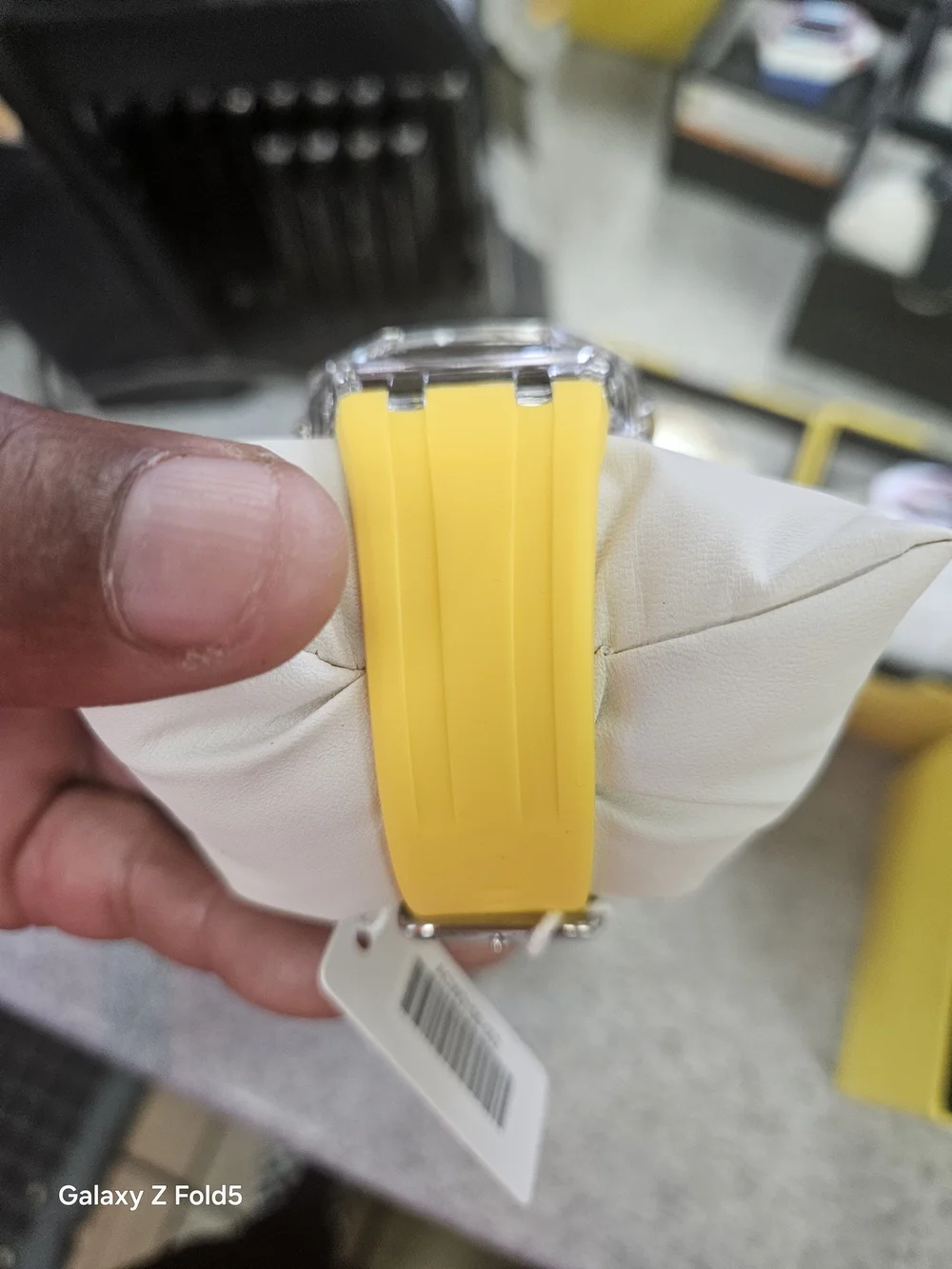 ACTIVA Men's Yellow Strap Dual-Display Watch with Multicolor Accents